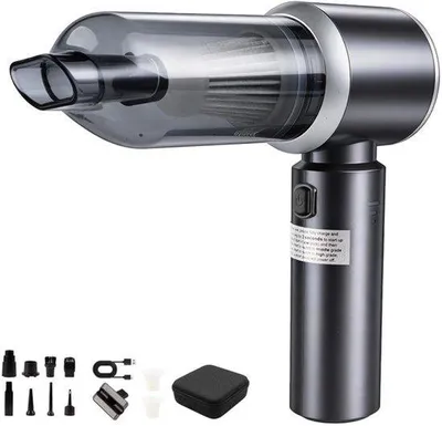 Productafbeelding van Draadloze Handstofzuiger 16000Pa 3-in-1 | Borstelloze Motor en USB-C Oplaadbaar | Mini Krachtige Autostofzuiger met Blaasfunctie | Voor Auto, Huis, Kantoor en Huisdierhaar