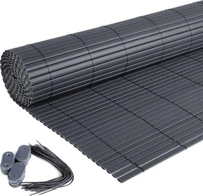 Image de Parasol de balcon 2-en-1 résistant aux intempéries, 120 x 400 cm, anthracite