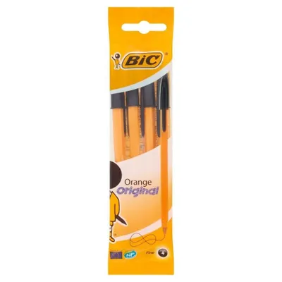 Zdjęcie produktu dla Długopis Orange Original Fine czarny 4szt BIC