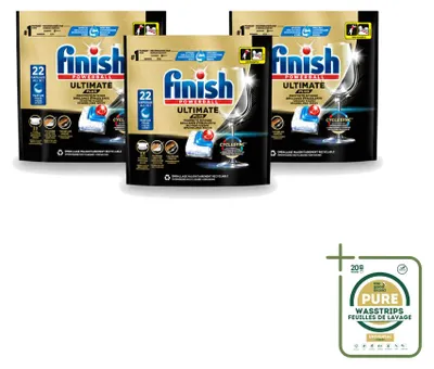 Produktbild von 3 x Finish Ultimate Plus Regular Vaatwastabletten - Vorratspackung - 3 Stücke