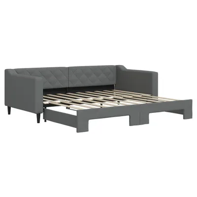 Immagine prodotto di vidaXL Letto allungabile in tessuto grigio scuro 90x190 cm