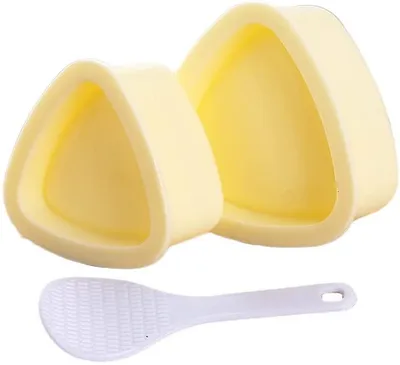 Sushi-Formen Set, 2 Dreieck-Reisformen für Onigiri, inkl. Löffel