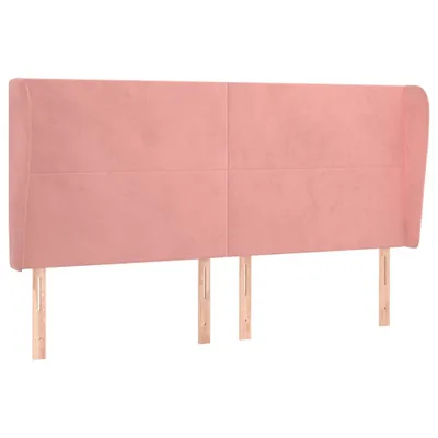 Produktbild von vidaXL Kopfteil mit Ohren Rosa 183x23x118/128 cm Samt
