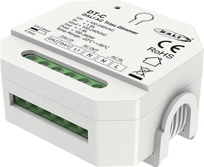Produktbild von DT-C DALI Triac-Dimmer – 1-Kanal, Phasenanschnitt/-abschnitt, 100–240 V AC