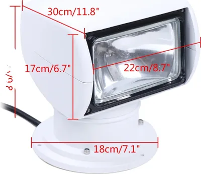Zdjęcie produktu dla Zdalnie sterowany szperacz morski, moc 100 W, zasięg oświetlenia 800 m, BIAŁY