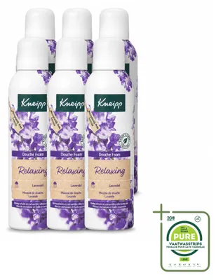 Produktbild von 6 x Kneipp Duschschaum Relaxing - Lavendel - 200 ml - Großpackung - 6 Stücke