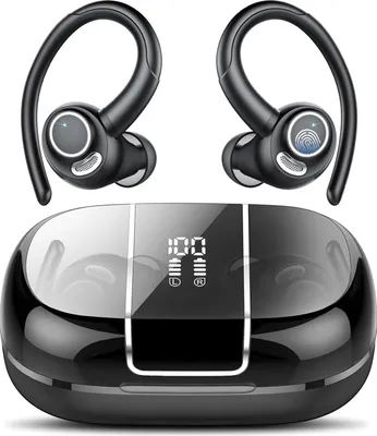 Produktbild von Bluetooth Kopfhörer Sport,In Ear Kopfhörer Kabellos mit HD Mic,Herausragender Sound,48 Std Spielzeit,LED-Anzeige,IP7 Wasserdicht Ohrhörer mit Ohrhaken