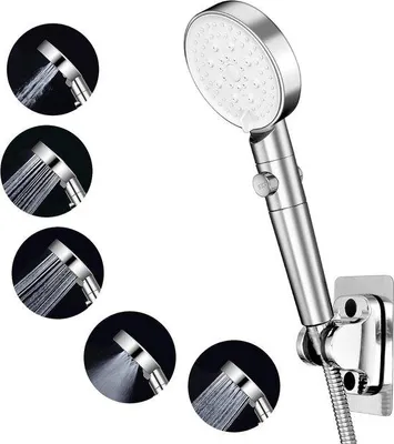 Obrázok produktu pre Chrómová sprcha s 1,5 m hadicou a 5 nastaveniami striekania