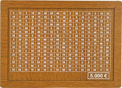 Produktbild von Spardose Holz Sparbüchse SparBox mit Sparziel und Zahlen zum ankreuzen Holzkiste Sparbüchse für Kinder (5000?)