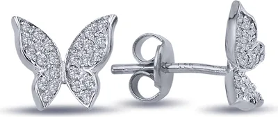 Produktbild von Schmetterling Diamanten Brillant Ohrstecker Weißgold
