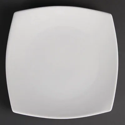 Zdjęcie produktu dla Talerze kwadratowe okrągłe Olympia Whiteware 24 cm (12 sztuk)