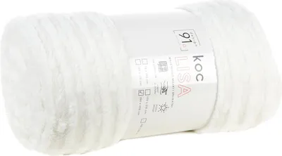 Obrázek produktu pro Eurofirany Přehoz na postel z mikrovlákna 130x170 bílý měkký Lisa s reliéfním pruhovaným vzorem D91