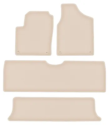 Productafbeelding van Velours automatten voor Volkswagen Sharan I 1995-2010 (MPV) – 4-delig, beige, op maat – Wielganizator FORTUNA