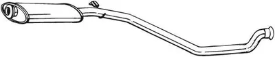 Produktbild von Tłumik Peugeot 306 1.9-2.0Td 93- Środ. /Bosal/