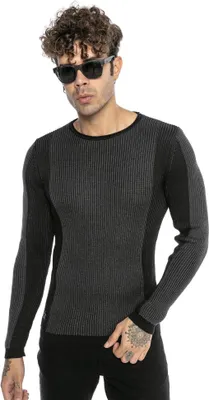 Produktbild von Red Bridge Herren Strickpullover Pullover Slim-Fit Two-Tone-Ribbed