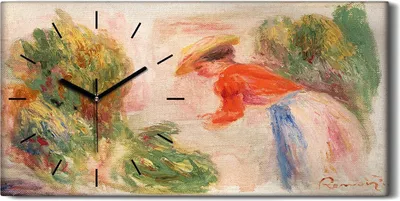 Produktbild von Wanduhr Bürouhr Leinwand Bild Geräuschlos 60x30 Malerei Abstrakte Frauen Kunst - schwarze Hände