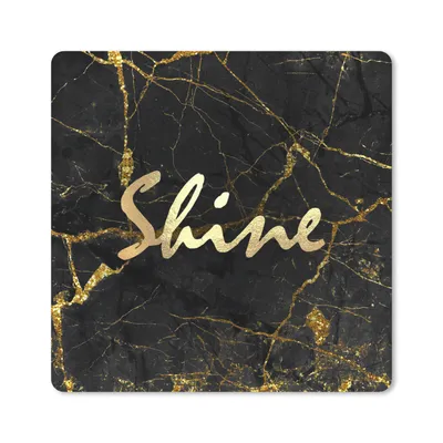 Produktbild von MuchoWow® Mauspad Mousepad Zitat - Glänzen - Gold - Marmor 30x30 cm - Mousepads - Maus Mat - Pad - Mausunterlage - Gaming