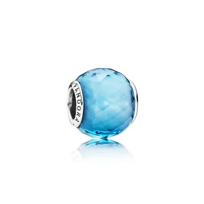 Produktbild von Pandora Charm Damen Moments Facettierter Kristall Silber Blau 791722NBS