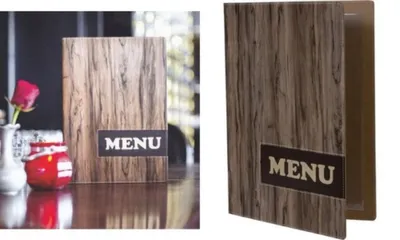 Produktbild von Securit MC-DRA4-WOOD, A4, Elasthan, PolyurethanKunststoff, Braun, Matt, Kunststoff, Abgerundete Ecken