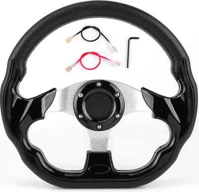 Obrázek produktu pro 320 mm/12,5 palce závodní auto driftování volant s klaksonem lesklá černá barva univerzální