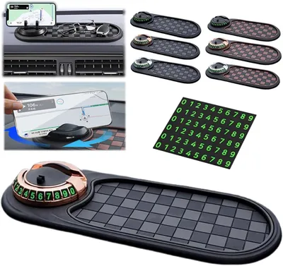 Image de Tapis antidérapant multifonctionnel pour voiture, support universel pour téléphone portable, tapis antidérapant 3-en-1 pour voiture, support pour téléphone portable, tapis en silicone pour la décoration de voiture, pour lunettes et téléphones portables (B)