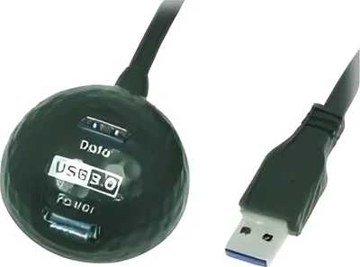 Obrázek produktu pro Logilink CU0035 Logilink USB Kabel A -> A St/Bu 1.50m Verl. sw mit Standfuß