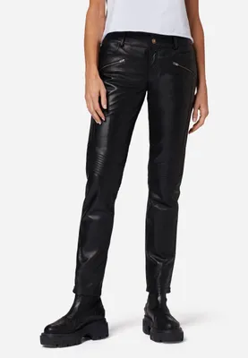 Zdjęcie produktu dla Damskie spodnie skórzane jeansy skórzane Ricano Tally Pant - Czarny / M