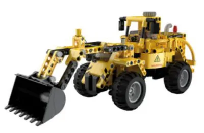 Immagine prodotto di Ciascuno Set di blocchi da costruzione 2 in 1, caricatore e bulldozer 693 EL Ciascuno