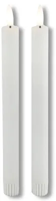 Obrázok produktu pre Countryfield LED sviečky na tyči rustikálne biele 24 cm sada 2 ks s diaľkovým ovládaním