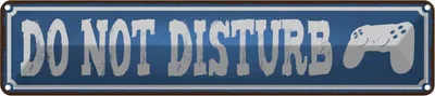 Zdjęcie produktu dla vianmo Blaszany znak 10x46 cm do not disturb nicht stören