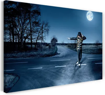 Produktbild von Leinwandbild (100x70cm): Michael Jackson, echter Holz-Keilrahmen inkl. Aufhänger, handgefertigt in Deutschland