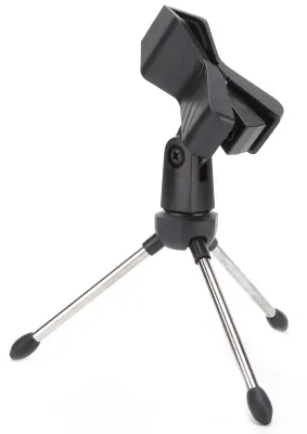 Produktbild von Desktop-Mikrofonhalter, Mikrofonständer, faltbar, tragbar, winkelverstellbar, Stativhalterung
