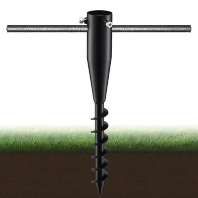 Productafbeelding van Strandparaplu-basisanker, spiraalvormige grondparasolbasis, 43 cm