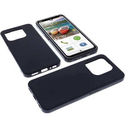 Produktbild von foto-kontor Hülle kompatibel mit Emporia Smart 6 Schutzhülle schwarz Tasche Gummi TPU Handy Schutz Handytasche Handyhülle Smartphone Case Kantenschutz Eckenschutz