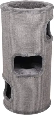 Imagen del producto de Silecomplaza: rascador para gatos, modelo Enes M, 90 cm de altura, 42 cm de diámetro, fabricado con sisal y felpa, con 3 niveles