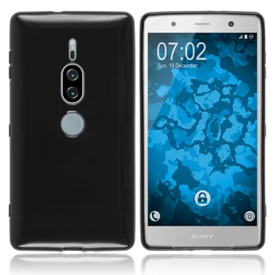 Produktbild von PhoneNatic Case kompatibel mit Sony Xperia XZ2 Premium - schwarz Silikon Hülle Cover