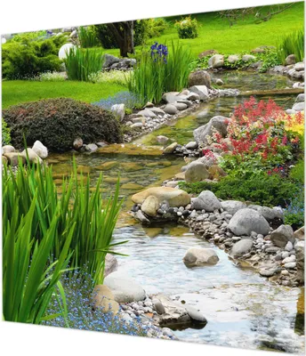 Zdjęcie produktu dla Tapeta ścienna – tapeta dekoracyjna do salonu – folia tapetowa do dekoracji ścian – 250 x 250 cm – Idylliczny ogród
