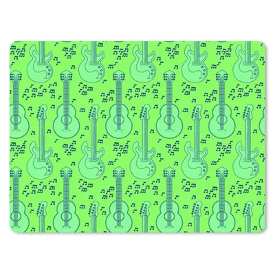 Produktbild von MuchoWow® Mauspad Mousepad Gitarre - Muster - Grün 23x19 cm - Mousepads - Maus Mat - Pad - Mausunterlage - Schreibtischunterlage - Mauspad
