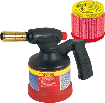 Produktbild von ROTHENBERGER Industrial RoFlame Premium Lötlampe mit Piezo-Zündung 1.800 °C inkl. 1x C200 Kartusche 330 ml mit ILL System - 1500004631