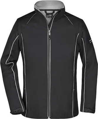 Produktbild von James+Nicholson JN1121 | Damen Zip-Off Softshell Jacket - Farbe: Black/Silver (Solid) - Größe: S