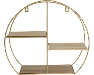 Produktbild von Wandregal Metall gold 37x35 cm