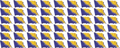Produktbild von Mini Aufkleber Set - Pack wehend - 20x12mm - selbstklebender Sticker - Bosnia Hesergovina - Self-Adhesive - Flagge / Banner / Standarte fürs Auto, Büro, zu Hause und die Schule - 54 Stück