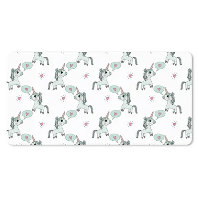 Produktbild von MuchoWow® Schreibtischunterlage Einhorn - Muster - Kind 80x40 cm - XXL Mauspad - Gaming Mauspad