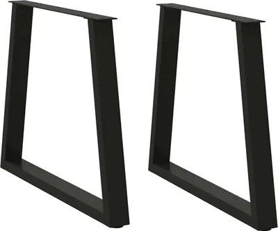 Obrázek produktu pro Nohy k jídelnímu stolu ve tvaru V, 2 ks, černé, 80 x (72-73,3) cm, ocel