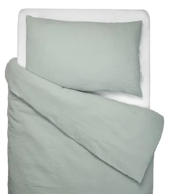 Image de Parure de lit Jeanne 2 pièces - 100x140 cm - Vert-de-gris | par SEVIRA KIDS