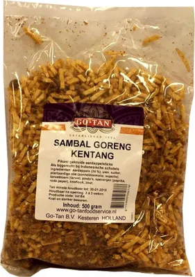 Produktbild von GoTan Sambal Gorang Kentang 500g Beutel (Kartoffelsticks mit Sambal Goreng)