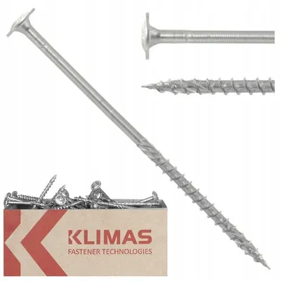 Produktbild von Klimas Holzbauschrauben mit Tellerkopf Torx verzinkt weiß 8 x 280 mm 50 St.