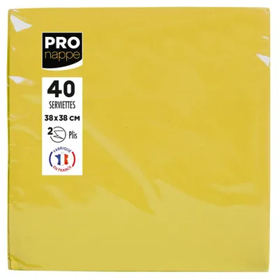 Zdjęcie produktu dla PRONAPPE SV623824I, Żółty, Kwadrat, 380 mm, 380 mm, 203 g, 40 szt.
