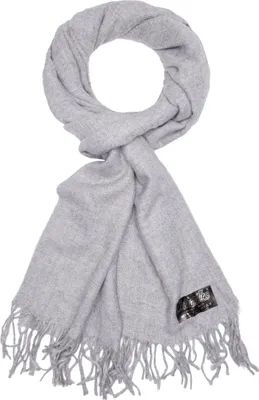 Image de Brubaker Cashmirillo Foulard - env. 30 x 180 cm Légèrement chaud et douillet - Automne et hiver Foulard douillet - Etole avec franges pour femmes hommes, Gris