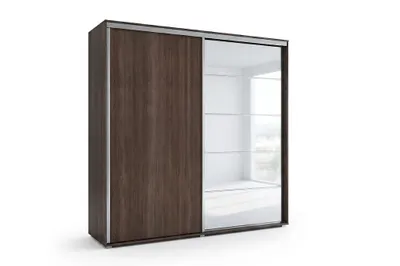 Zdjęcie produktu dla Szafa A21 kolor czekoldowy, przesuwna z lustrem - 150 x 62 x 215 cm